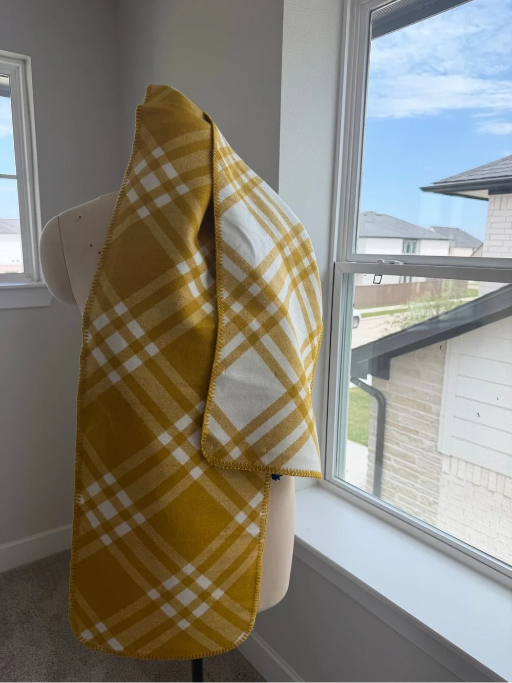 Burberry Check wool hooded scarf